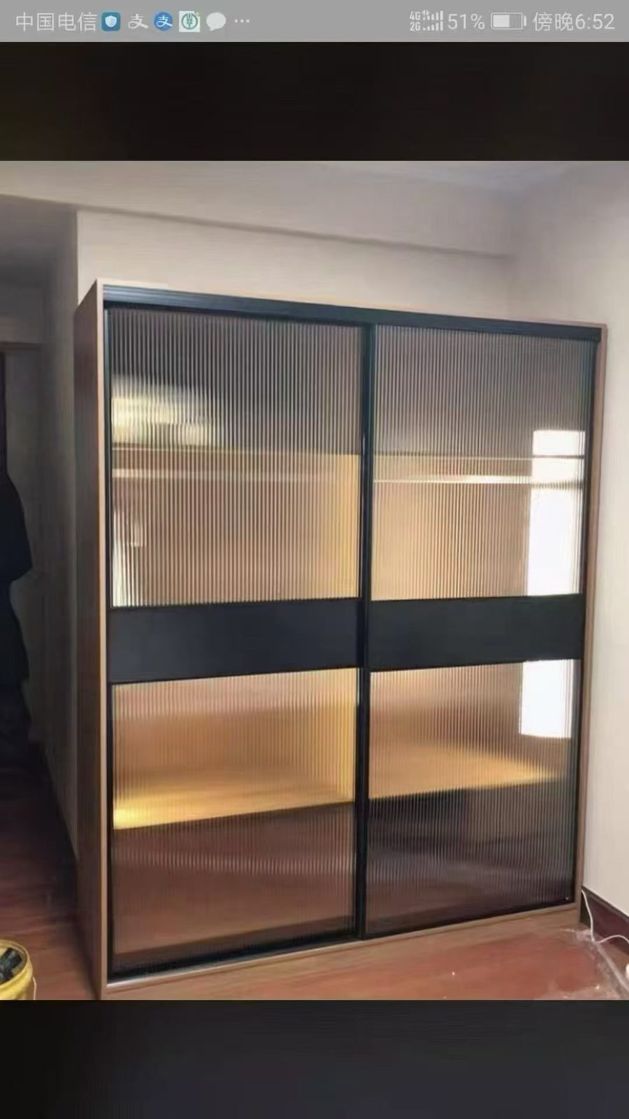 长虹玻璃推拉门实拍
